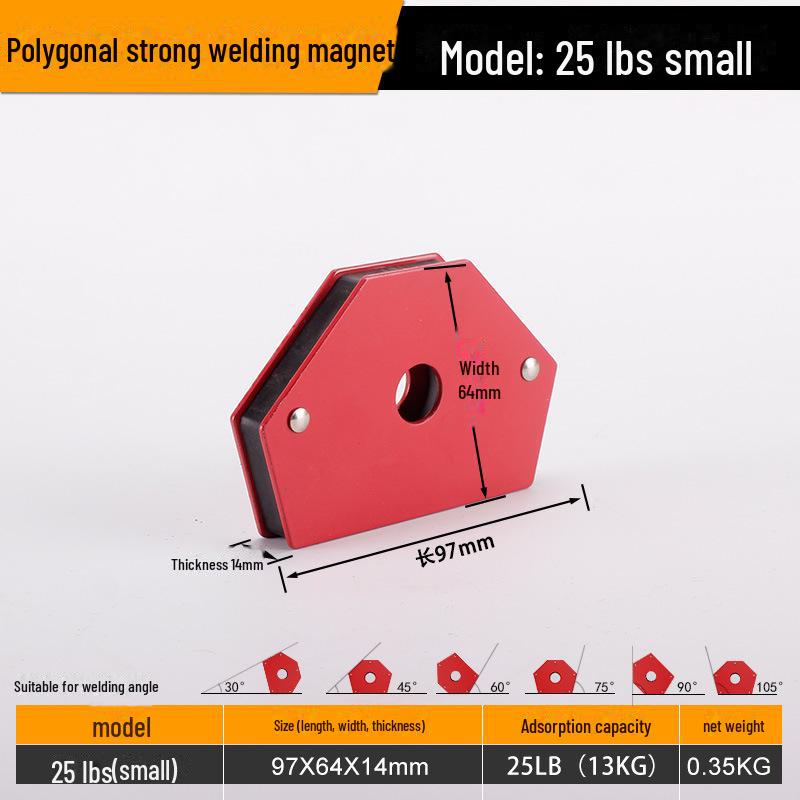 

Магнитный кронштейн локатора сварки - регулируемый прямоугольный многоугловой железный зажим Small hexagonal locator