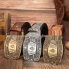Cross Retro Lace Star Embossed Leather Unisex Belt