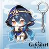 Portachiavi Acrilico Genshin Impact da 12cm Accessori Zaino Studente Hu Tao Yoimiya Zhongli Raiden Shogun Accessori Regali per Feste