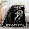 Demon Angel Digital-printed Polyester Bedroom Velvet Flannel Cover Blanket Fleece Soft Sofa Cover Blankets for Beds