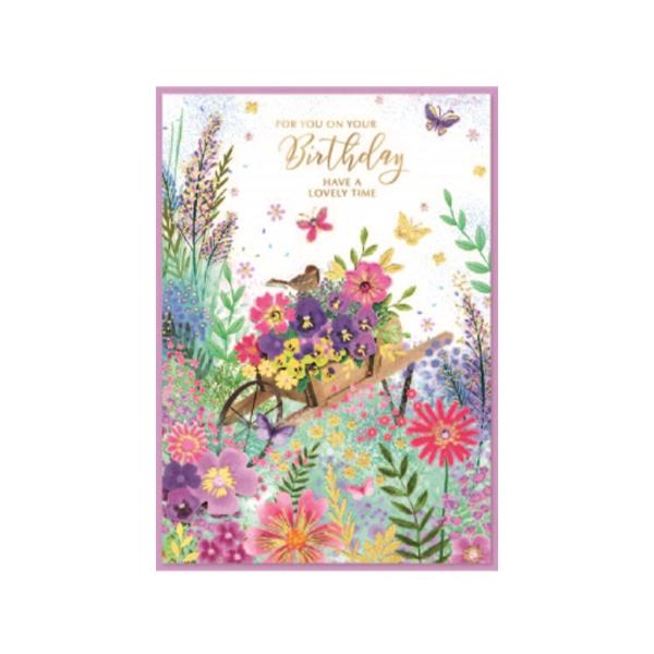 Simon Elvin Isabel Garden Have A Lovely Time Happy Birthday Greetings Card