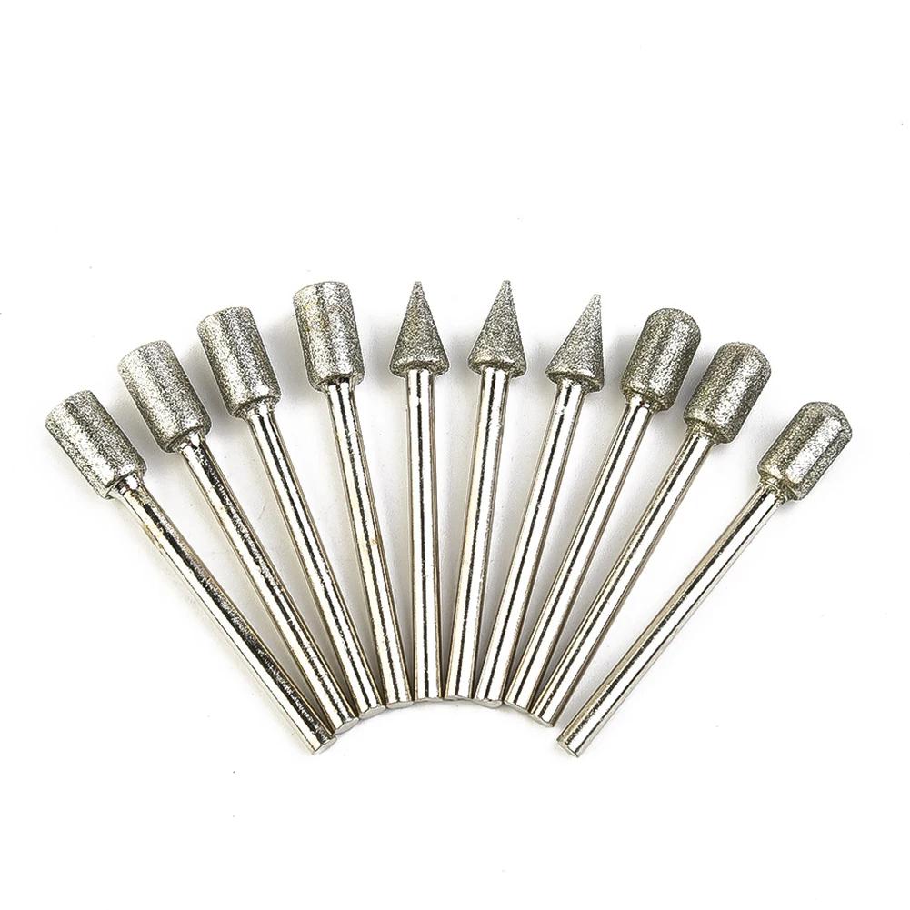 Emery Grinding Burr Set 20pcs 3mm Shank For Rotary Tools Used In Engraving Cutting Polishing Carving And Finishing
