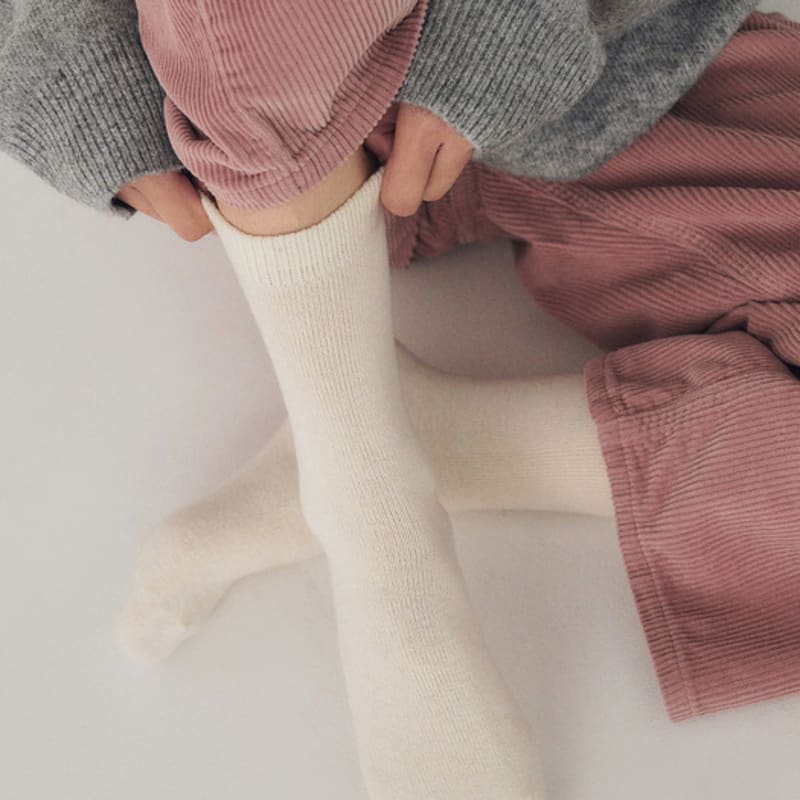 LOEIL Woll-Einfarbsocken - 5 Farben