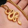 Fashion Vintage Creative Snake Pendant for Men Women Gothic Stainless Steel Animal Simple Necklaces Jewelry Gifts