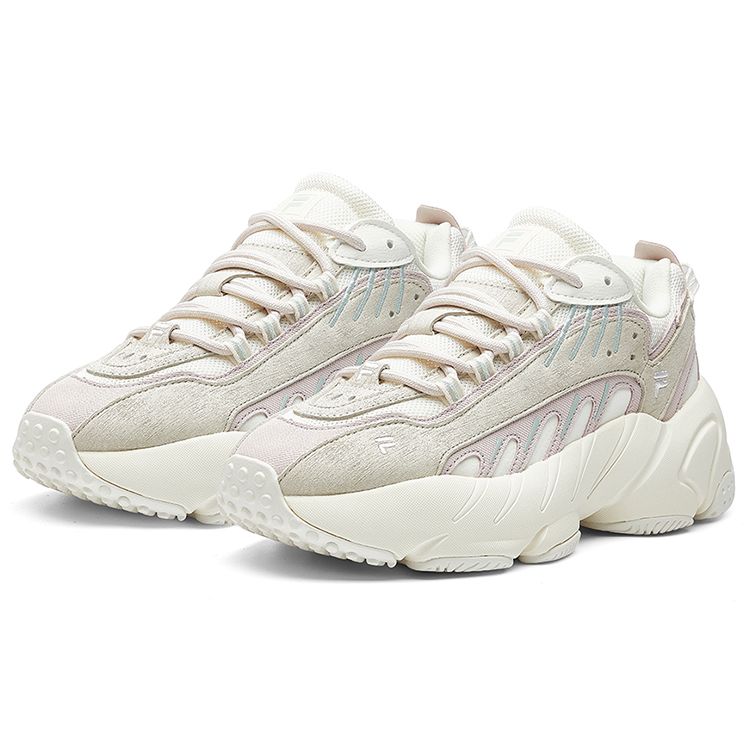 FILA ADE Fabric Comfortable Shock Absorbing Durable Low Top Running Shoes Women sneaker White Pink F12W041107FSV