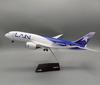 B787 Chile LAN Airways Diecast Resin Model Plane With Light & Base 1:130 Scale Static Airplane Enthusiasts Gift Decor