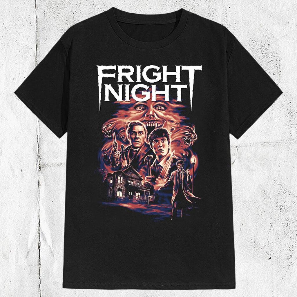 80s Fright Night Bovennatuurlijke Horrorfilm T-shirt