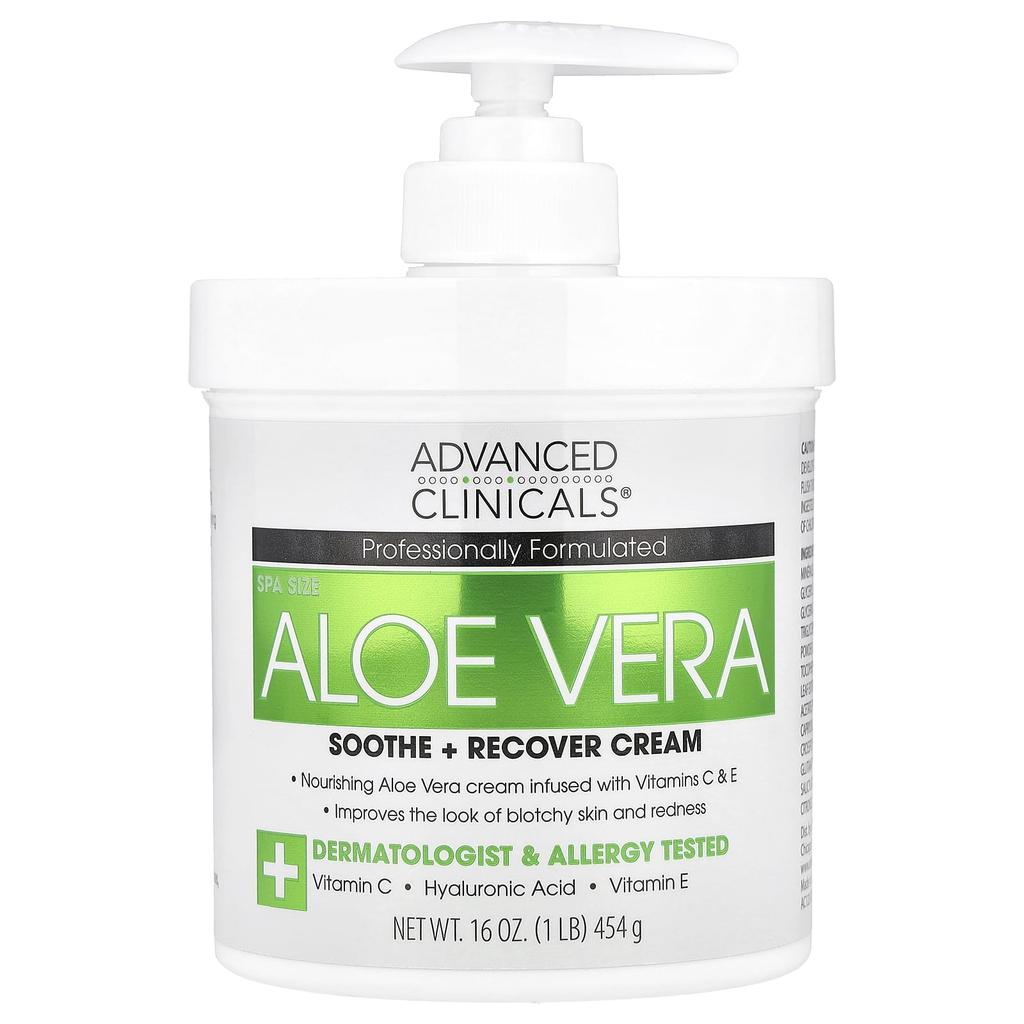 Aloe Vera, Soothe + Recovery Cream, 454G(16Oz)