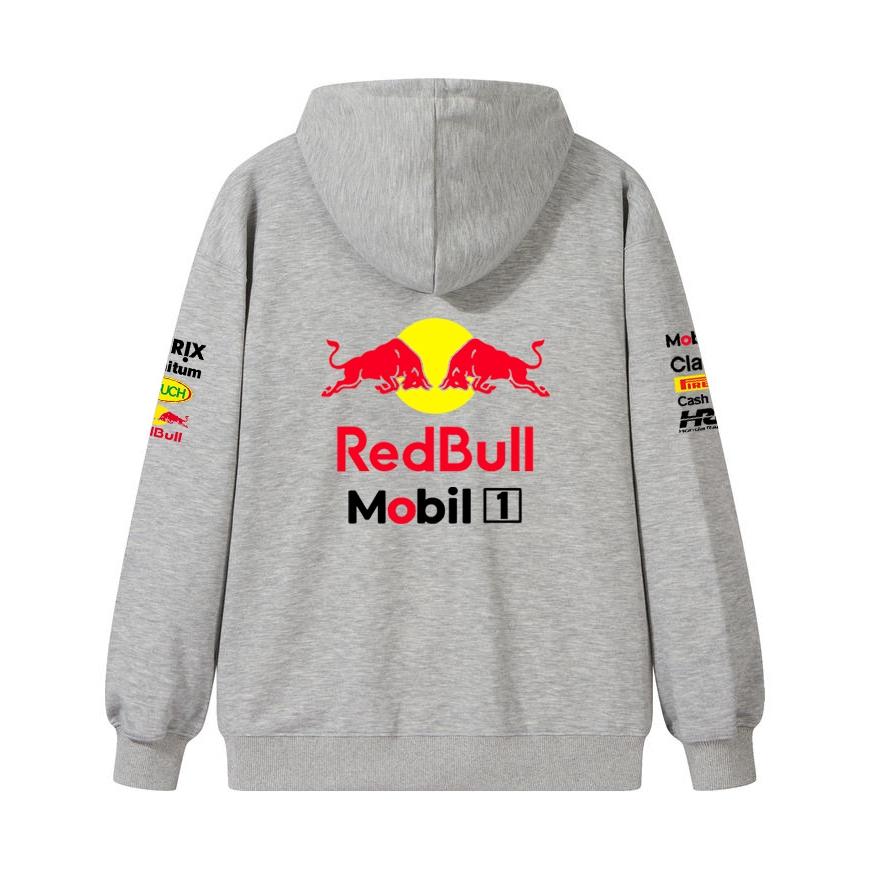 Red Bull F1 Team Zipper Hoodie Verstappen Formula 1 Racing Zipper Sweatshirt Men Women Casual Pullover