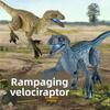 2.4G RC Rampaging Velociraptor, Realistic 4-Channel USB Rechargeable Electric Walking Infrared Dinosaur Toy Model