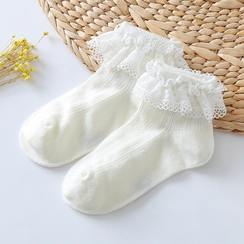 New Children's Lace Socks Spring Summer Baby Mesh Sock Girls' Lace Dance Sock Korean Edition Trendy Girls' Sock Toddler Socks