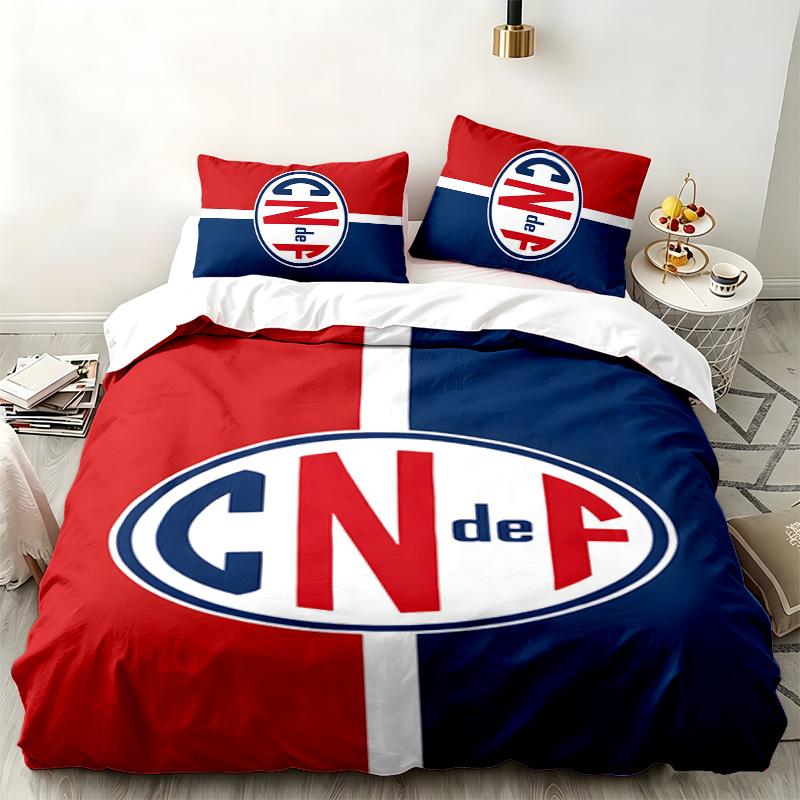 Club Nacional Football 3pc Set Perfect for Bedroom Use Comfortable Bedding Set Includes a Duvet Cover and Two Pillowcases Ideal Birthday or Christmas