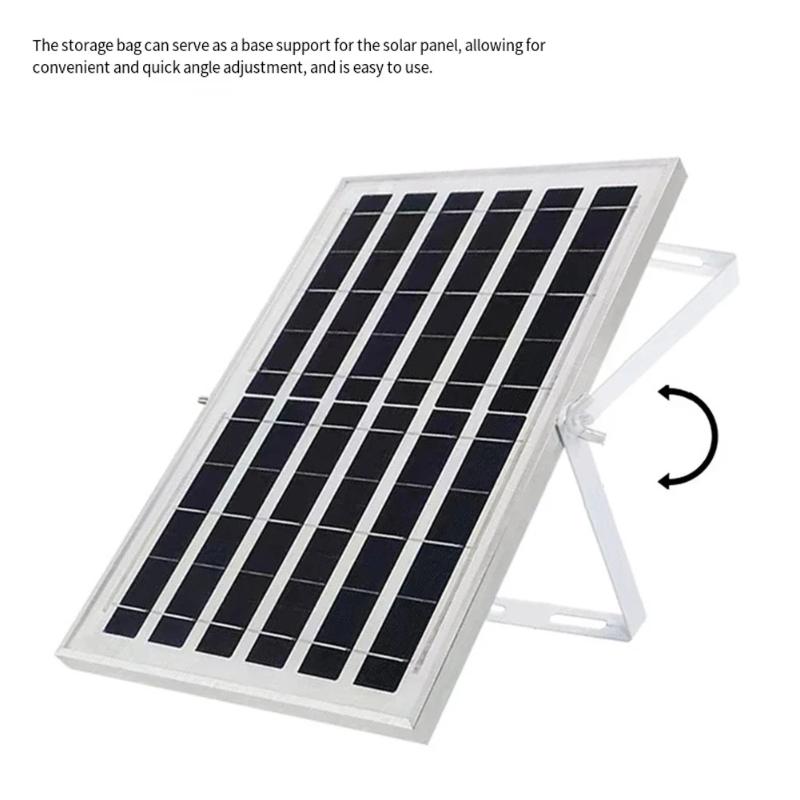 Solar Battery Charger 4 USB Ports Fast Charging Efficient Solar Absorption for Outdoor Trips Power Supply Emergency Backup