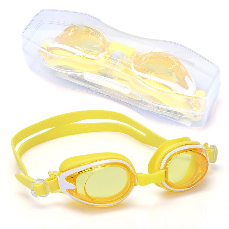 

Kids HD Waterproof Anti-Fog Swim Goggles - Professional Silicone Training Eyewear for Boys & Girls