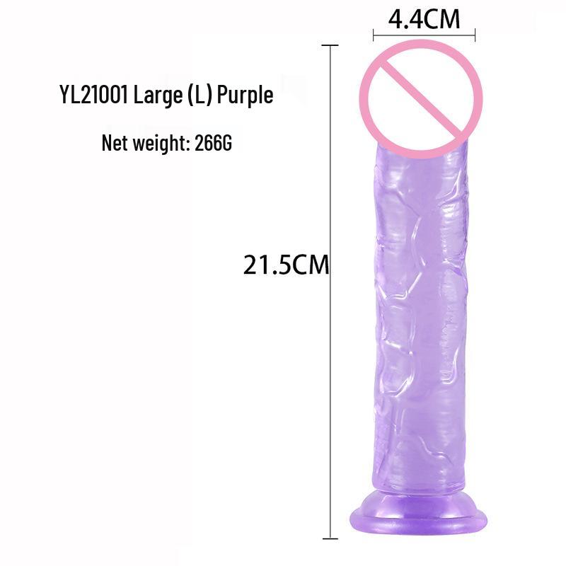 Large Crystal TPE Soft Eggless Dildo - Long-lasting Transparent Adult Pleasure Device