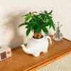 Plastic Thickened Resin Self-Watering Flower Pot Cartoon Little Elephant Succulent Green Radish Special Creative Desktop Potted