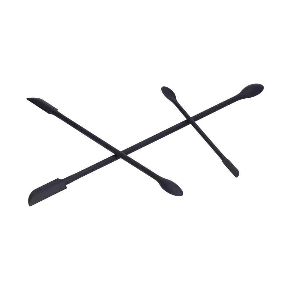3pcs Long Handle Silicone Spatula Set Double Head Spatula Beauty Product Scraping