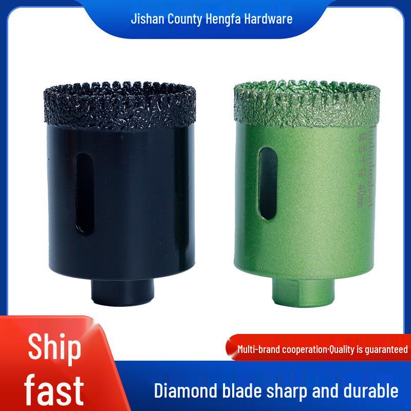 Brazed Toothed Hole Saw for Tile, Marble, Stone - Angle Grinder Dry Drill Bit