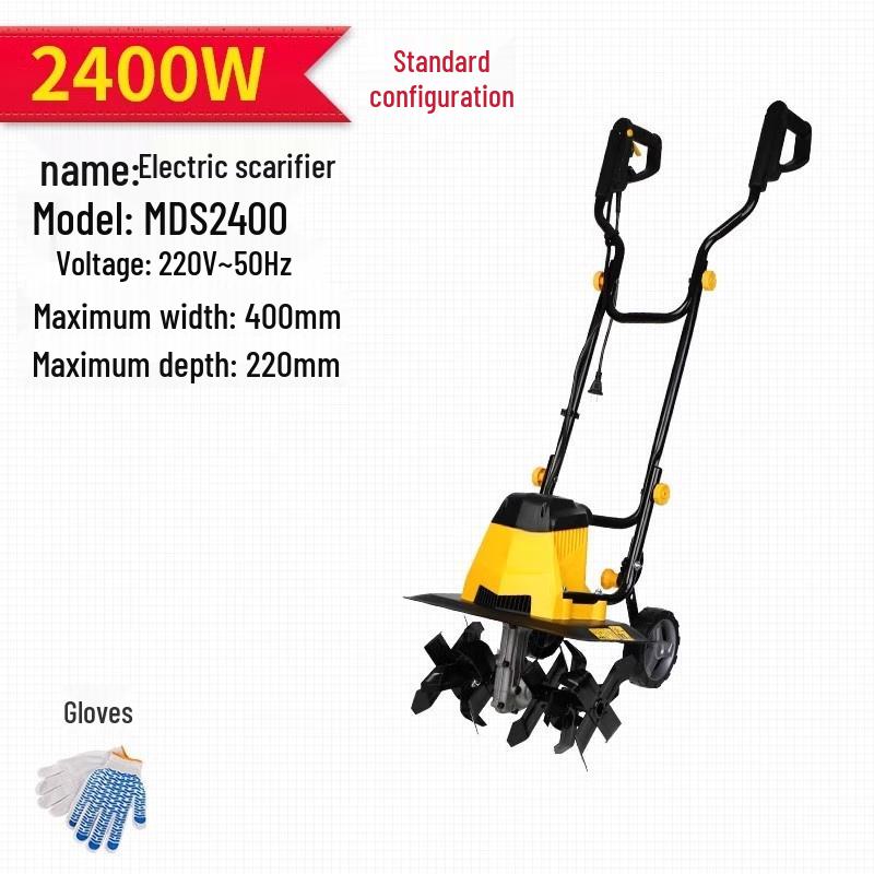 Электрический мотоблок-культиватор Jinggong 2400 В, штепсель CN (адаптер в комплекте)