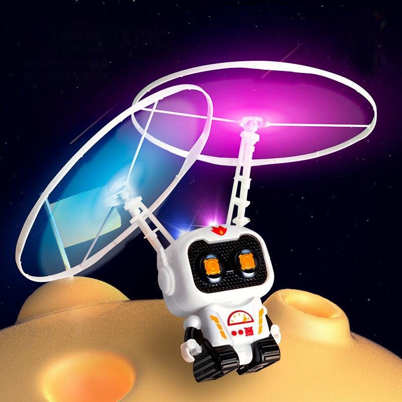 Creative Mini Astronaut Drone Cartoon Spaceman Induction Flying Robot Toys with USB Charging Hand Control Helicopter Kids Gift