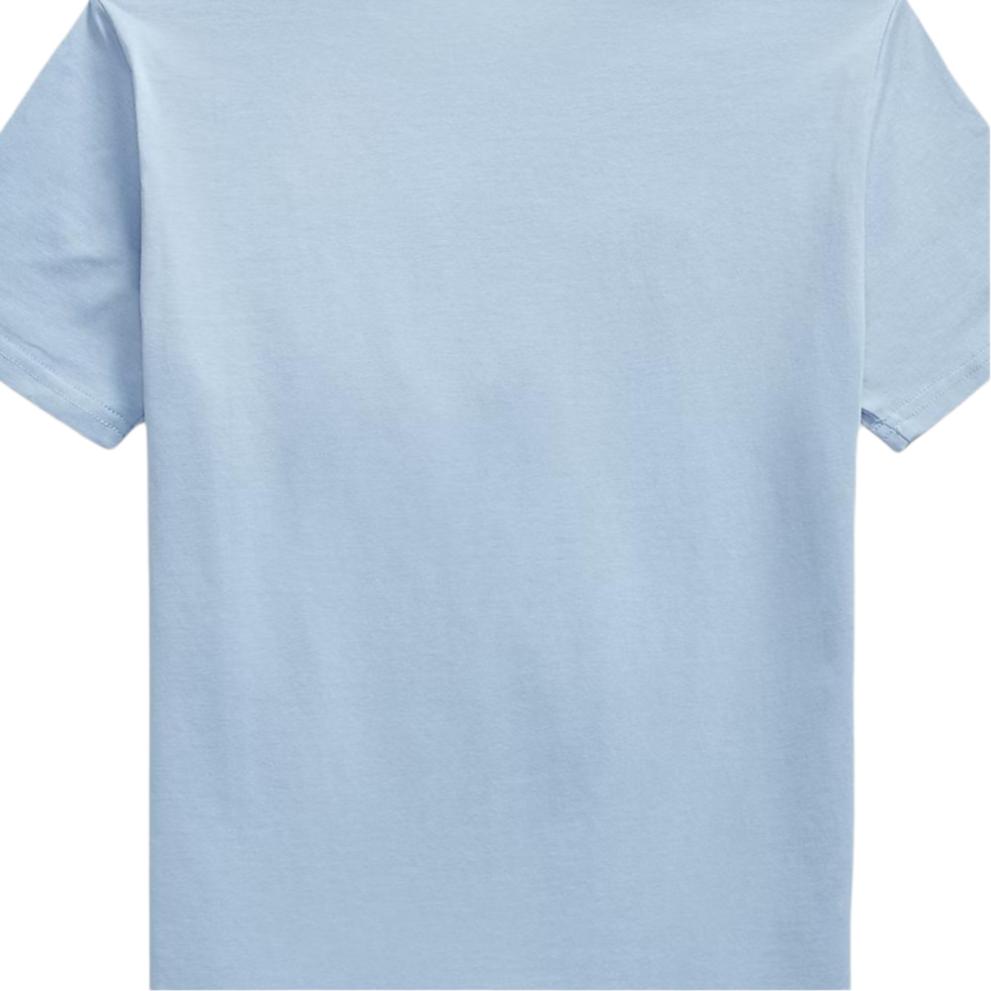 T-shirt Polo Ralph Lauren Big Pony Logo del Cavallino Ricamato Grande Iconico e Patch 3 in Twill Maglia di Cotone Girocollo Manica Corta Pullover 323832907-506