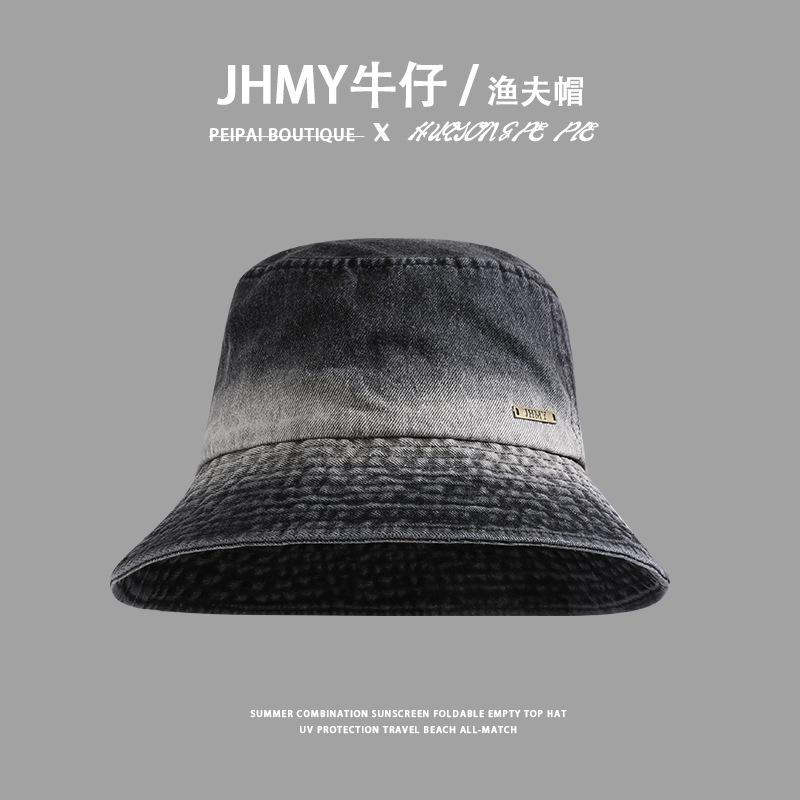 

New bucket hat versatile women s protection sunscreen hat simple solid color washbasin hat M（56-58cm）