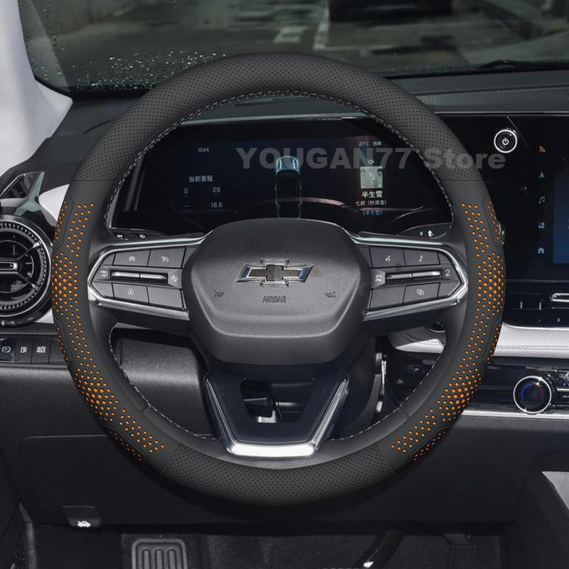 Leather Car Steering Wheel Cover For Chevrolet Equinox 2017-2023 Covers For Covers Auto interior Chevrolet Equinox Accessories jt2