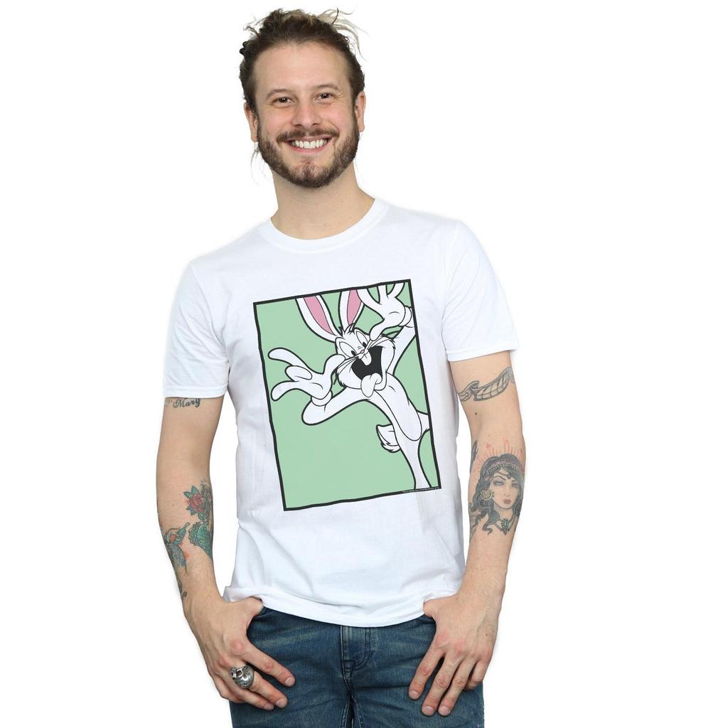 Looney Tunes Mens Bugs Bunny Funny Face T-Shirt