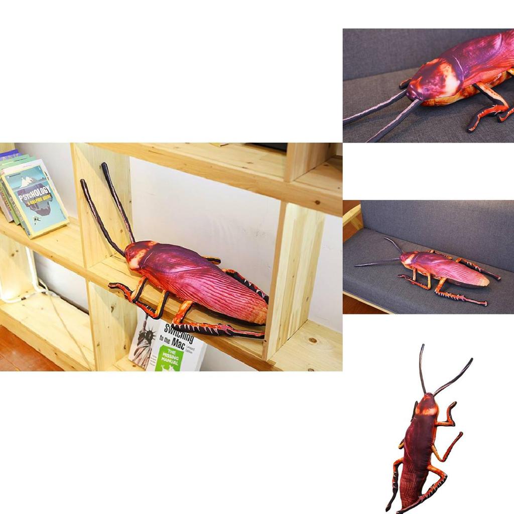 Realistisches Kakerlaken-Plüschkissen, einzigartiges Scherzgeschenk, kurzes Plüschtier