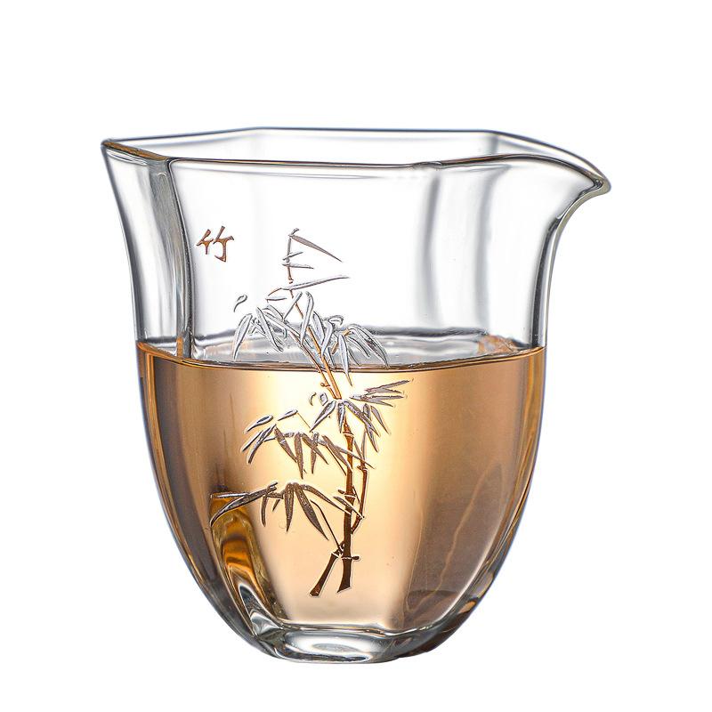 Glass Tea Pitcher Heat Resistant Gongdao Cup for Tea Sharing Japanese Style Fairness Cup Clear Gongfu Tea Set