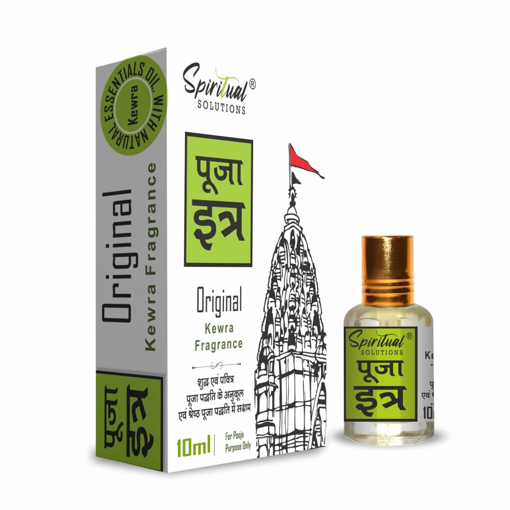 Pooja Itra Mogra 10 ML | Premium Pooja Itra for Home and Mandir | Pure and Natural Fragrances for Worship