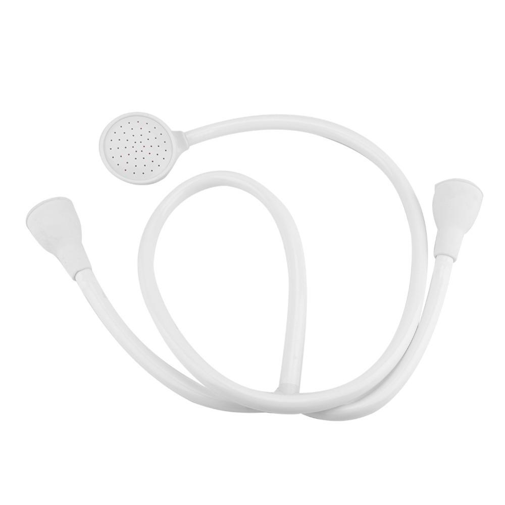 Flexible Shower Head Set Double Tap Push on Bath Shower Head Handheld Showerhead Pet Cleaning