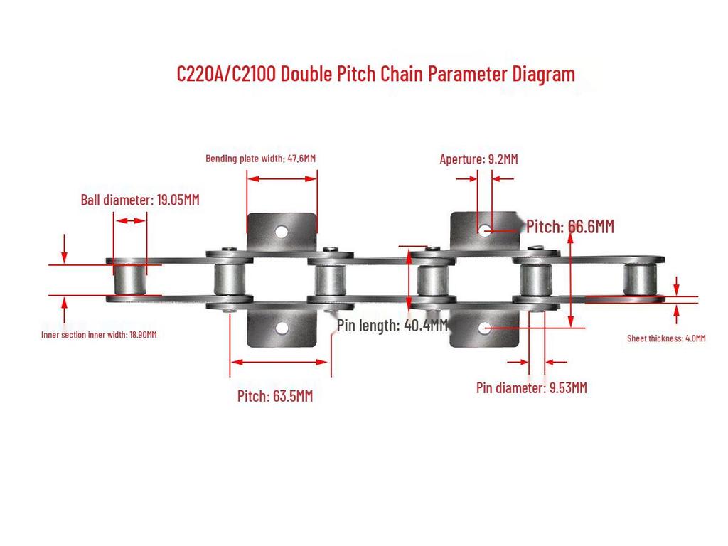 10A32A Single/Double Hole Double Pitch Small Roller Transfer Chain