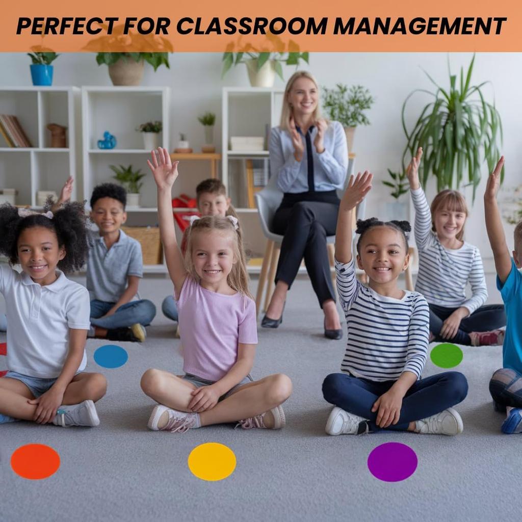 40Pcs Carpet Spot Markers 4 Inch Circle Marker Dots for Classroom Carpet Floor 8 Colors Carpet Spots for Elementary Teachers Student Kindergarten