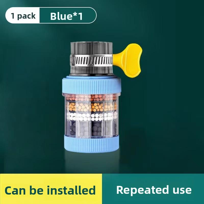 Kitchen Faucet Filter Extension, Rotatable, Detachable and Washable Six-layer Filter Head, Universal Water Splash-proof Filter Nozzle