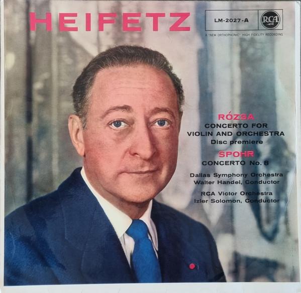 

LP Record JASCHA HEIFETZ MIKLS RZSA LOU Concerto For Violin And Orchestra LM2027 RCA Victor Red 1956 Germany Classical Used