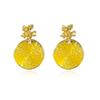 Stylish European American Metal Flower Earrings For Women Multiple Colors