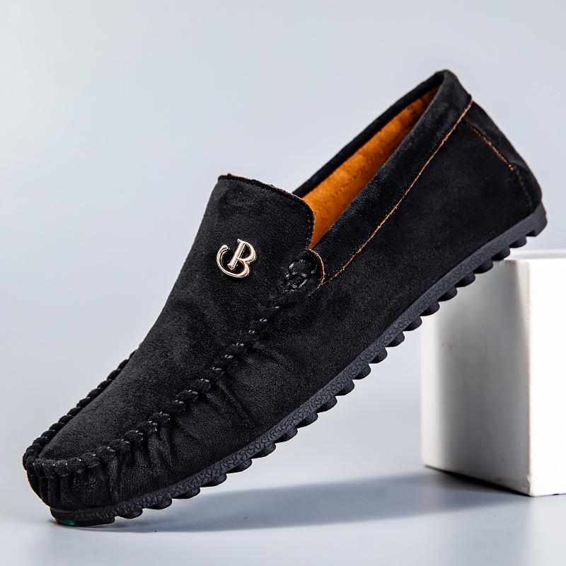Men's Plus Size Rose Bean Soft Leather Casual Shoes - Red Pointed Toe Summer Trend