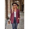 Women's Open Front Long Sleeve Knit Cardigan Loose Fit Casual Knit Sweater Coat