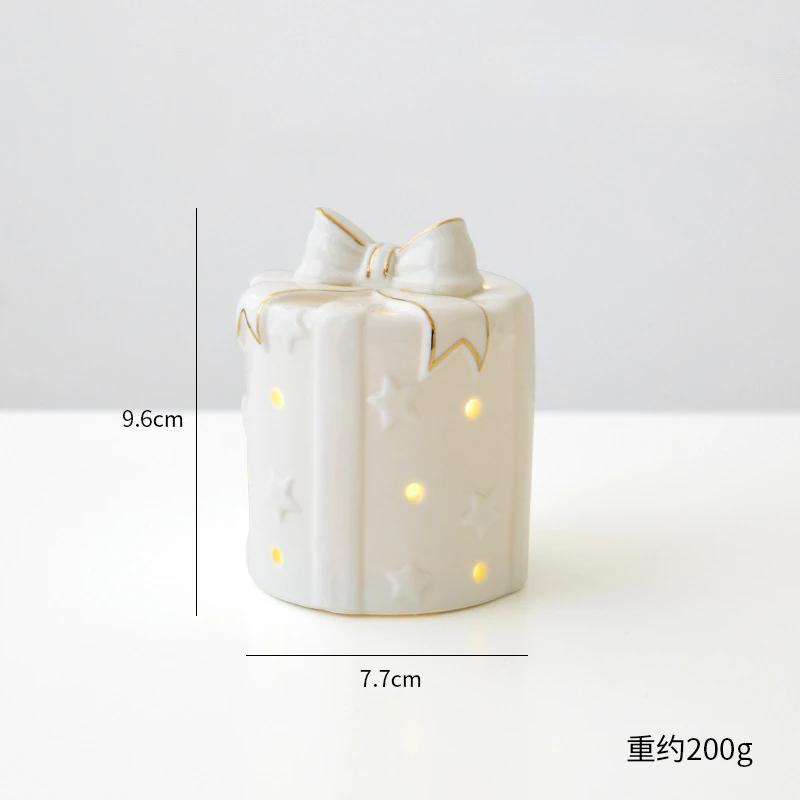 Glob Ceramic de Crăciun Clopoțel Sac de Cadou Ornamente de Birou pentru Casă Cadou de Crăciun Cadou de Anul Nou