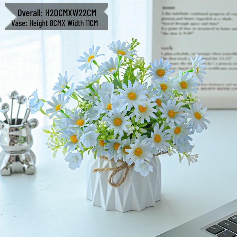 Artificial Flowers Desktop Ornament for Living Room and Dining Table Decoration