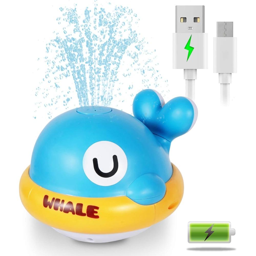 Baby Bath Toys Spray Water Shower Bathing Toys for Kids Electric Whale Bath Ball with Light Music LED Light Toys Ool Bathtub Toy