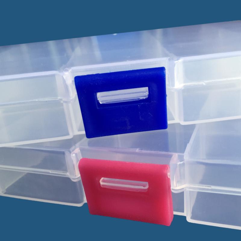 1/3 Stück Praktische Kunststoff-Aufbewahrungsbox mit Fächern 24 Fächer Teile-Organizer-Box Schmuckperlen Schraubenhalter-Etui Display-Behälter