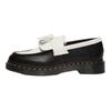 Dr. Martens Adrian Couro BW Versátil Vintage Originais Mocassins Mocassins Unissex Preto Branco 42981001