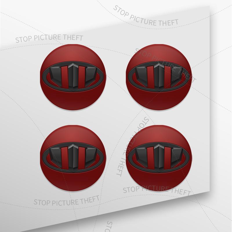 

4pcs 3D ABS Brenthon Modification Badge Car Wheel Hub Sticker Auto Emblem For Elantra Santa Fe I30 K3 K5 Sorento Stinger Ceed