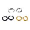 Vnox Simple Classic Hoop Earrings for Women Men Glossy Stainless Steel Small Huggie Earrings Unisex Casual Jewelry