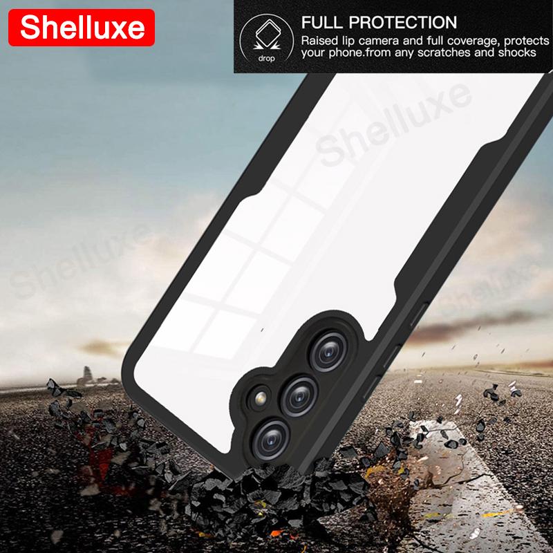 360 Full Body Front+Back Clear Case Shelluxe For Samsung Galaxy S25 S24 S23 Ultra S22 Plus S21 FE Silicone Double Sided Cover