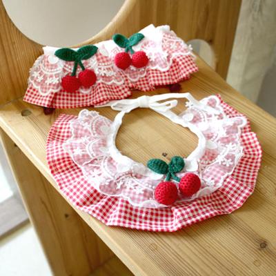 [KIMnyang_deng] Cherry Point Lace Puppy Cat Cape