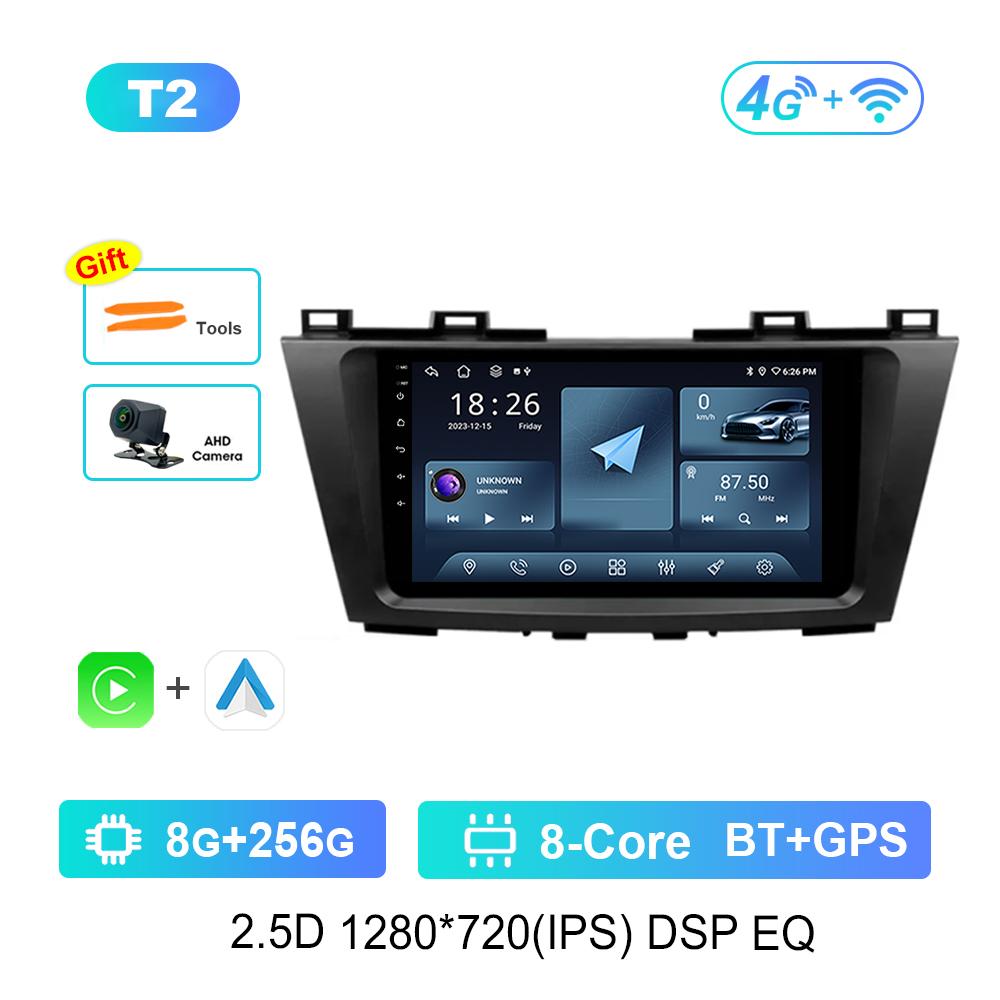 9 Inch for Mazda 5 3 CW 2010 - 2015 Car Audio Multimedia Player Android Head Unit DSP Stereo Carplay GPS Navi 4G+WiFi Bluetooth