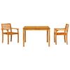 Garden Dining Set 3 pcs Brown Solid Acacia Wood